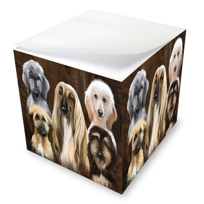 Rustic 5 Afghan Hound Dog Note Cube NOC55768