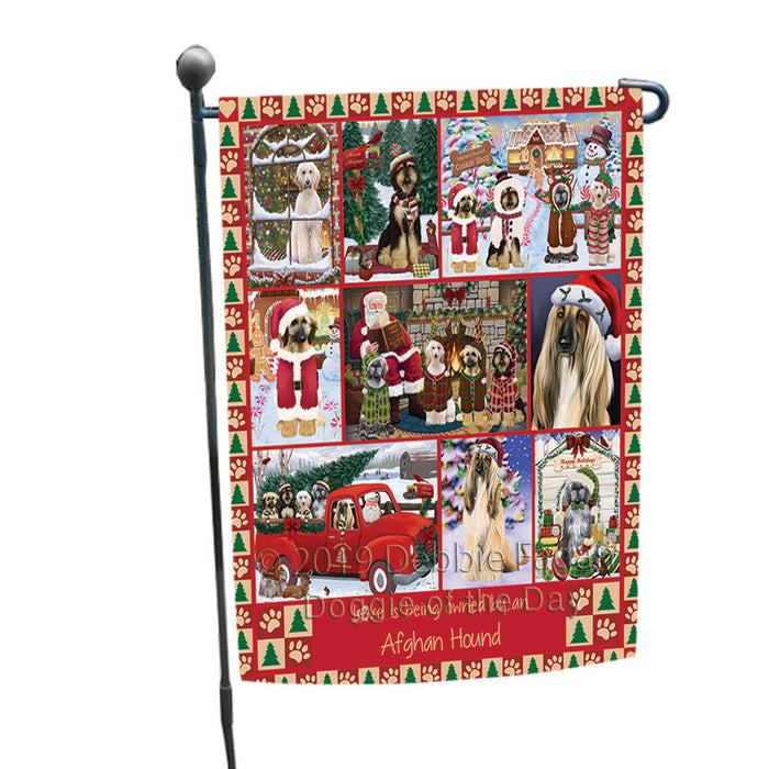 Love is Being Owned Christmas Afghan Hound Dogs Garden Flag GFLG65856