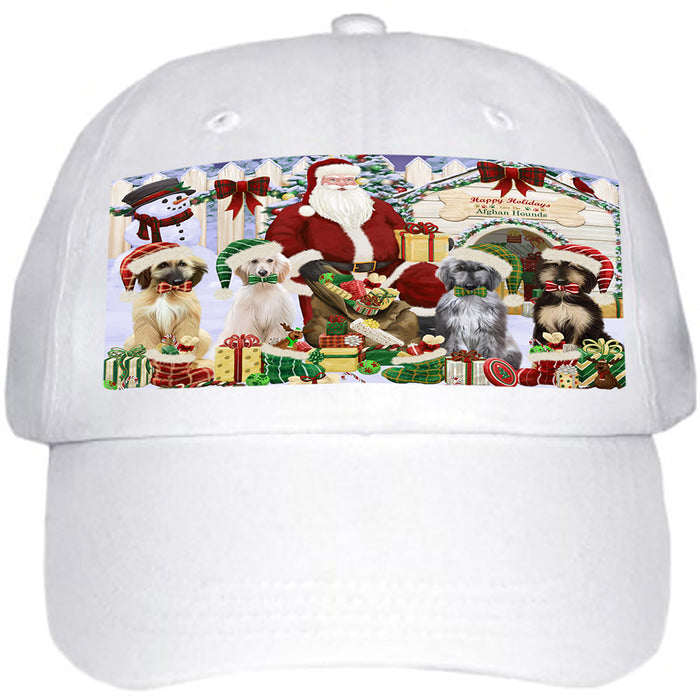 Christmas Dog House Afghan Hounds Dog Ball Hat Cap HAT61509