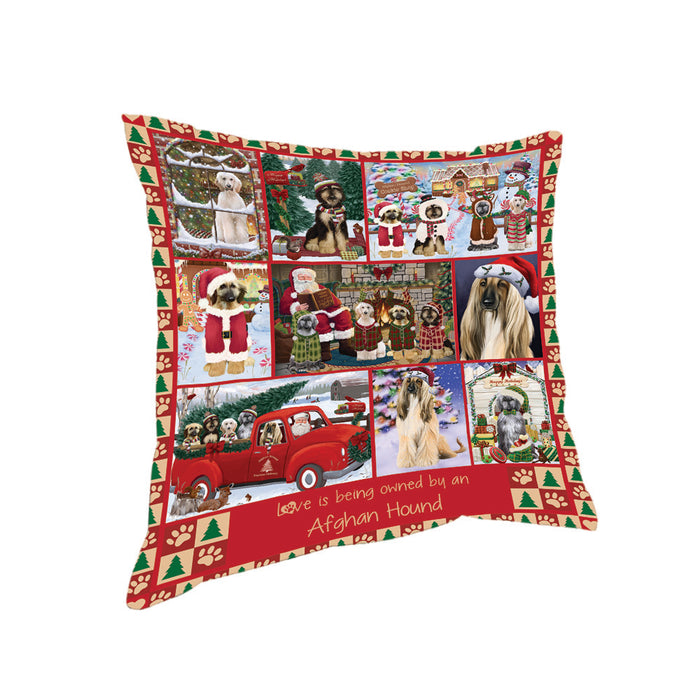 Love is Being Owned Christmas Afghan Hound Dogs Pillow PIL85600