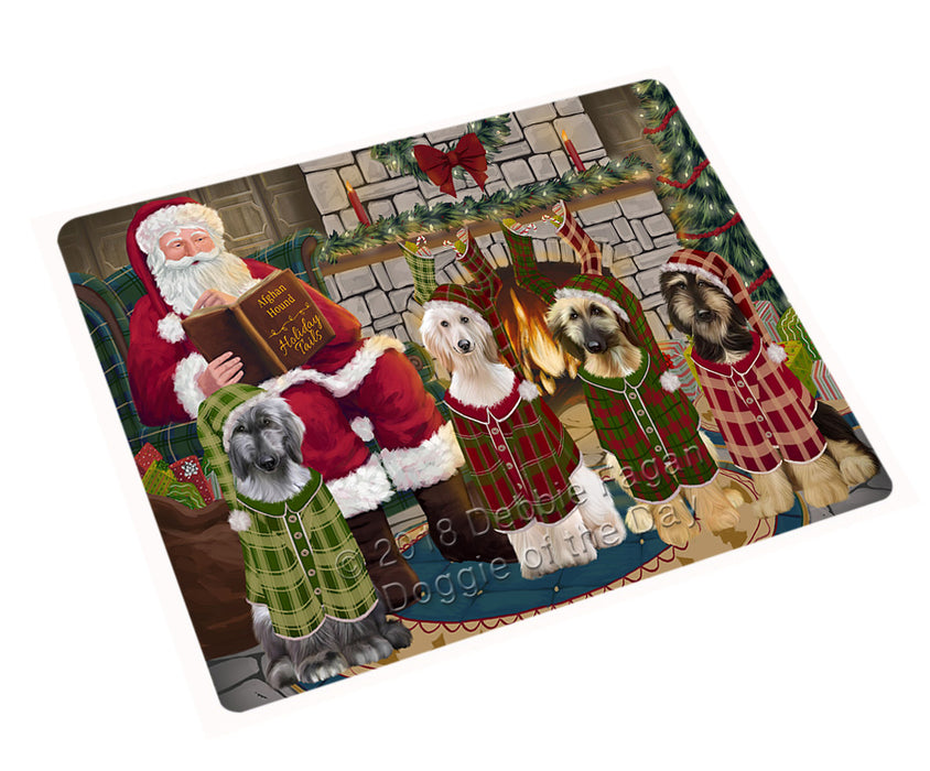 Christmas Cozy Holiday Tails Afghan Hounds Dog Cutting Board C70389