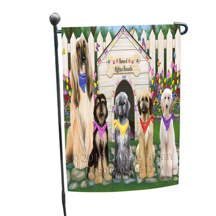 Spring Dog House Afghan Hounds Dog Garden Flag GFLG52141