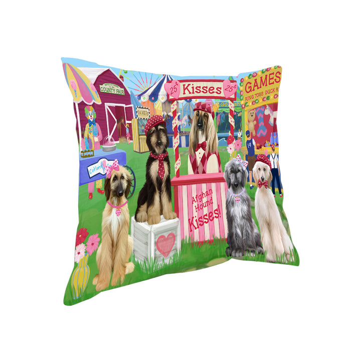Carnival Kissing Booth Afghan Hounds Dog Pillow PIL72004