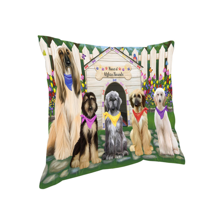 Spring Dog House Afghan Hounds Dog Pillow PIL64940