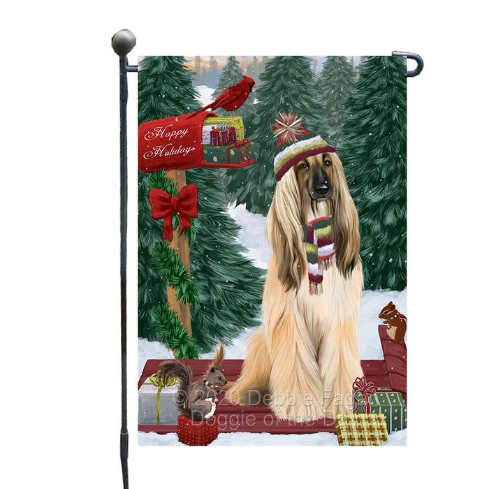 Christmas Woodland Sled Afghan Hound Dog Garden Flags Outdoor Decor for Homes and Gardens Double Sided Garden Yard Spring Decorative Vertical Home Flags Garden Porch Lawn Flag for Decorations GFLG68352