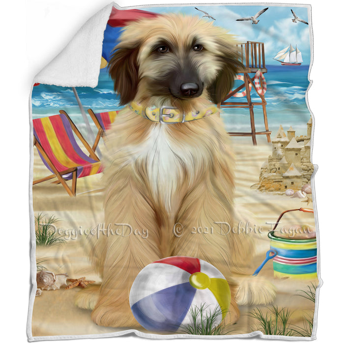 Pet Friendly Beach Afghan Hound Dog Blanket BLNKT65055