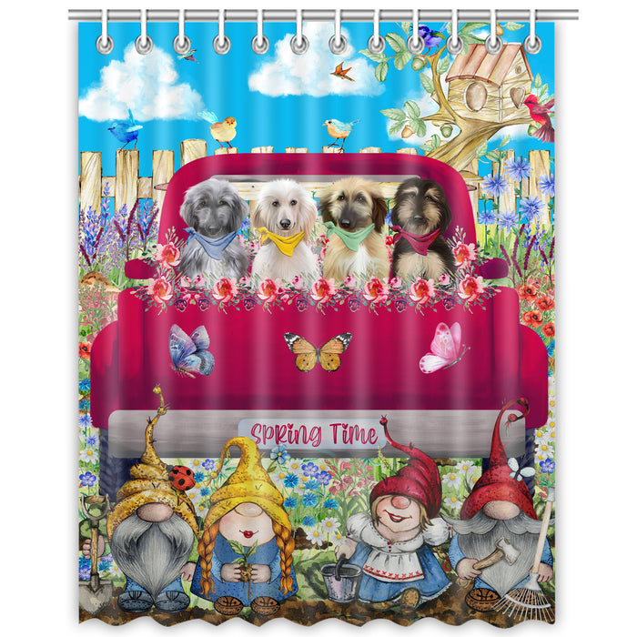 Afghan Hound Shower Curtain, Custom Bathtub Curtains with Hooks for Bathroom, Explore a Variety of Designs, Personalized, Gift for Pet and Dog Lovers