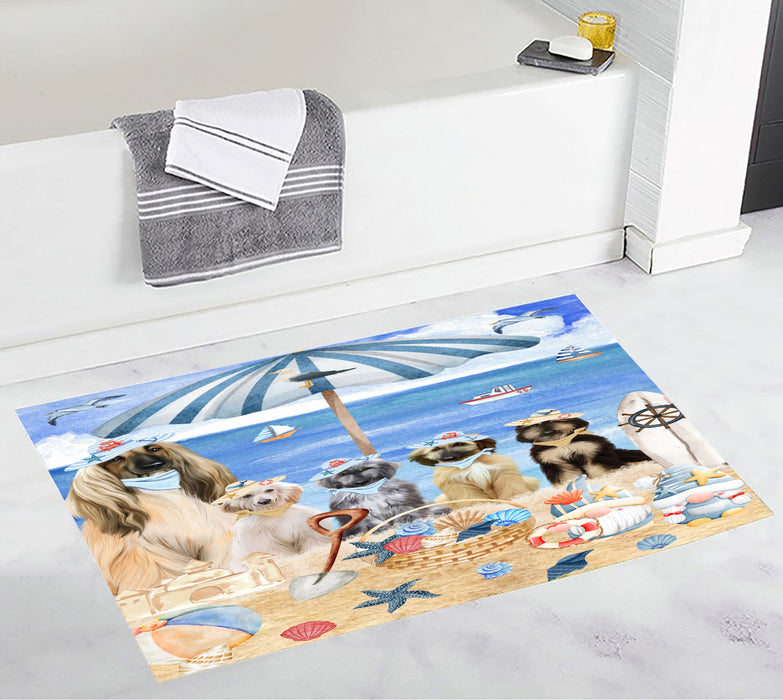 Afghan Hound Bath Mat: Explore a Variety of Designs, Personalized, Anti-Slip Bathroom Halloween Rug Mats, Custom, Pet Gift for Dog Lovers