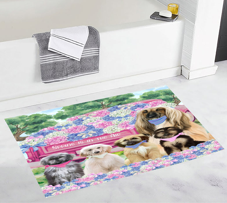 Afghan Hound Personalized Bath Mat, Explore a Variety of Custom Designs, Anti-Slip Bathroom Rug Mats, Pet and Dog Lovers Gift