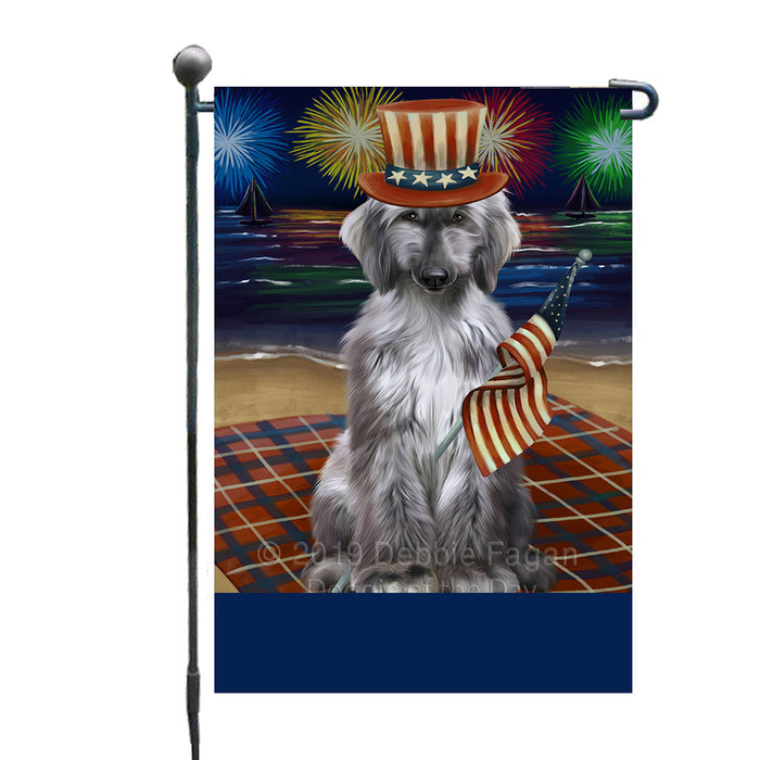 Personalized 4th of July Firework Afghan Hound Dog Custom Garden Flags GFLG-DOTD-A57707