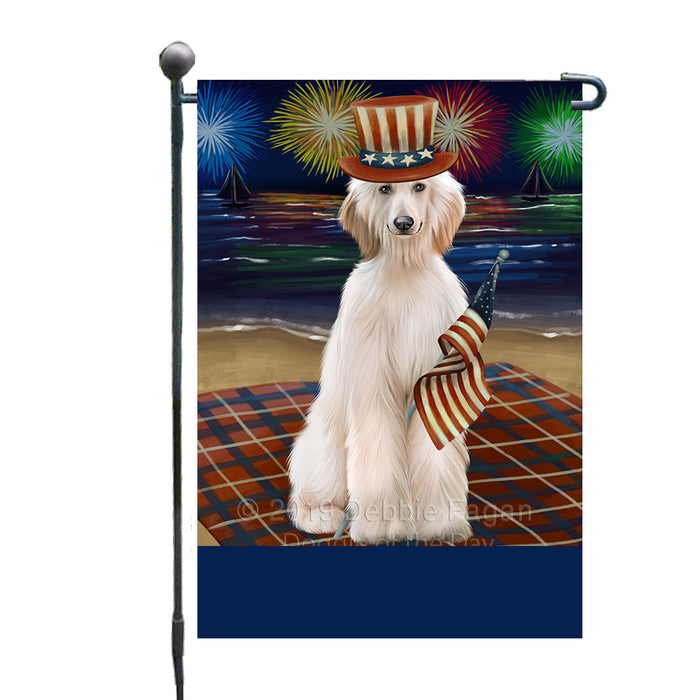 Personalized 4th of July Firework Afghan Hound Dog Custom Garden Flags GFLG-DOTD-A57708