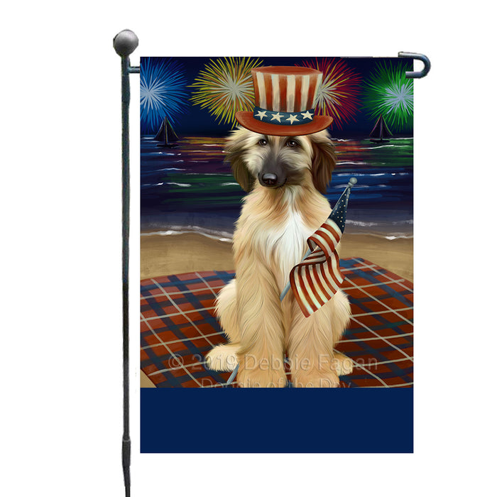 Personalized 4th of July Firework Afghan Hound Dog Custom Garden Flags GFLG-DOTD-A57709