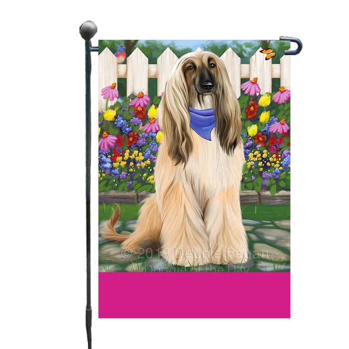 Personalized Spring Floral Afghan Hound Dog Custom Garden Flags GFLG-DOTD-A62685