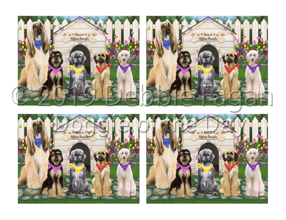 Spring Dog House Afghan Hound Dogs Placemat