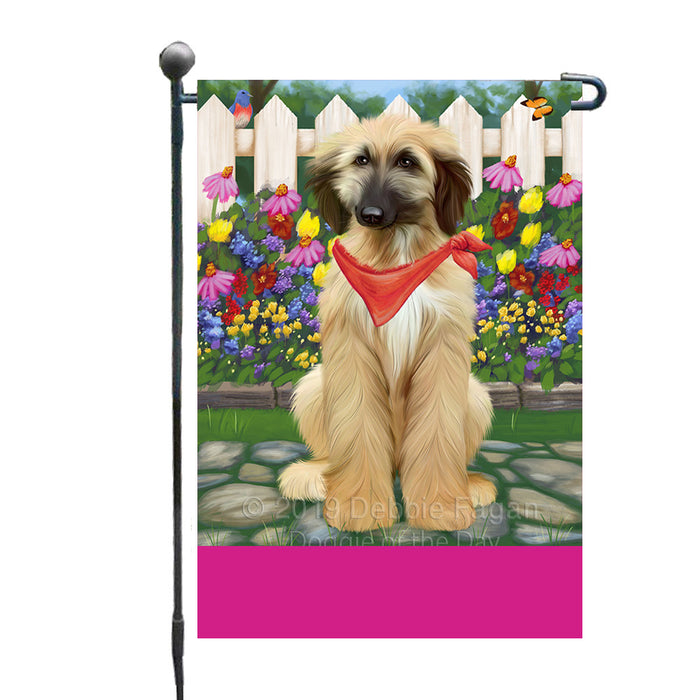 Personalized Spring Floral Afghan Hound Dog Custom Garden Flags GFLG-DOTD-A62688