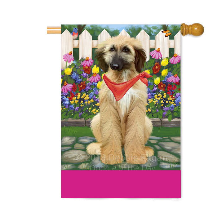 Personalized Spring Floral Afghan Hound Dog Custom House Flag FLG-DOTD-A62744