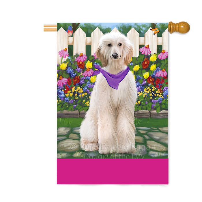 Personalized Spring Floral Afghan Hound Dog Custom House Flag FLG-DOTD-A62745