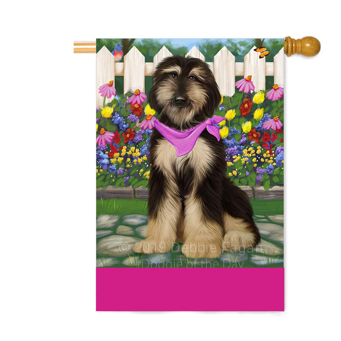 Personalized Spring Floral Afghan Hound Dog Custom House Flag FLG-DOTD-A62746