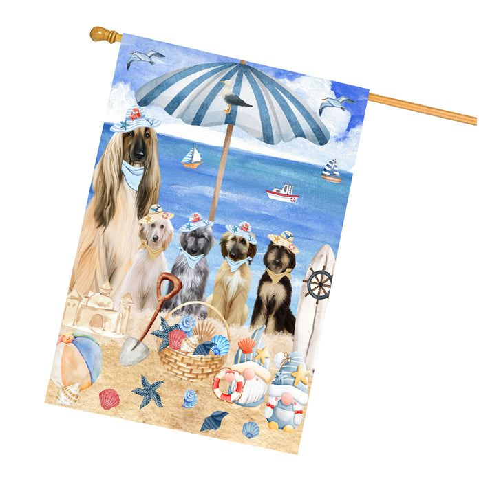 Afghan Hound Dogs House Flag, Double-Sided Home Outside Yard Decor, Explore a Variety of Designs, Custom, Weather Resistant, Personalized, Gift for Dog and Pet Lovers
