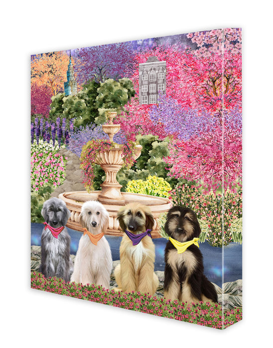 Afghan Hound Dogs Canvas: Explore a Variety of Designs, Digital Art Wall Painting, Personalized, Custom, Ready to Hang Room Decoration, Gift for Pet Lovers