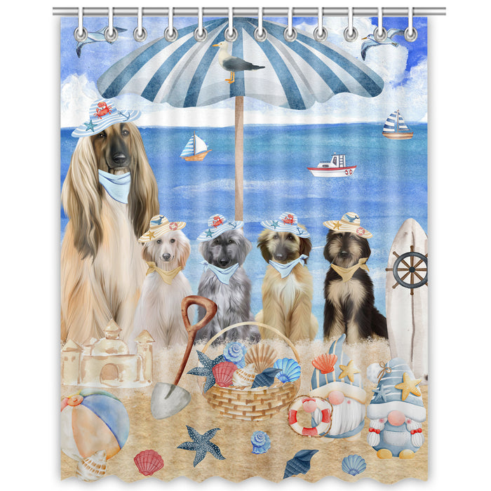 Afghan Hound Shower Curtain, Explore a Variety of Custom Designs, Personalized, Waterproof Bathtub Curtains with Hooks for Bathroom, Gift for Dog and Pet Lovers