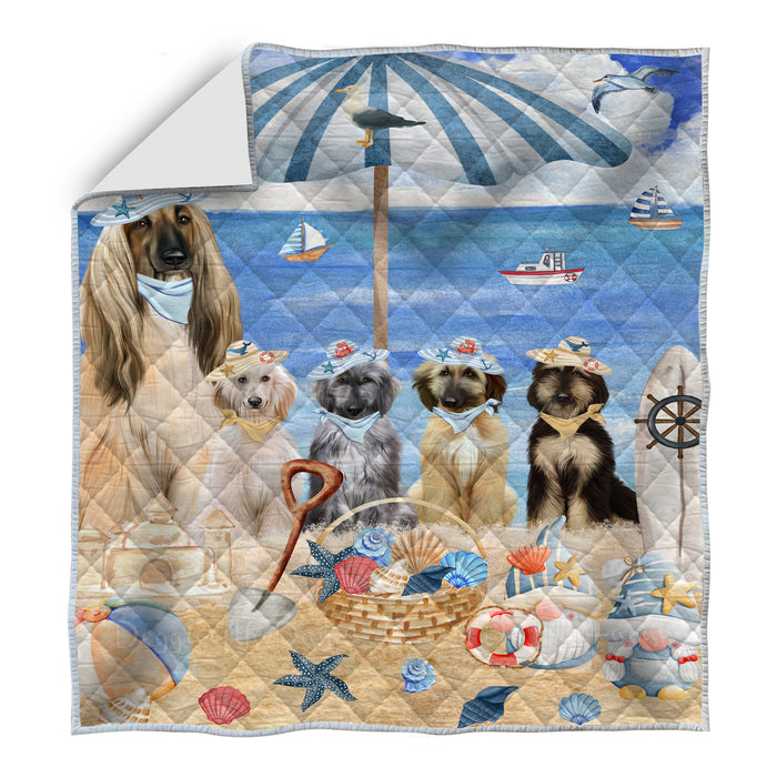 Afghan Hound Bedding Quilt, Bedspread Coverlet Quilted, Explore a Variety of Designs, Custom, Personalized, Pet Gift for Dog Lovers