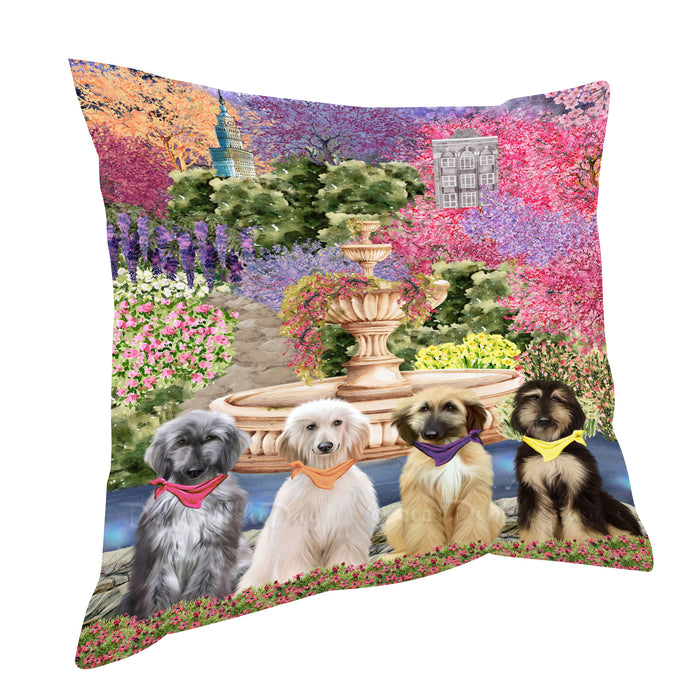 Afghan Hound Pillow, Cushion Throw Pillows for Sofa Couch Bed, Explore a Variety of Designs, Custom, Personalized, Dog and Pet Lovers Gift