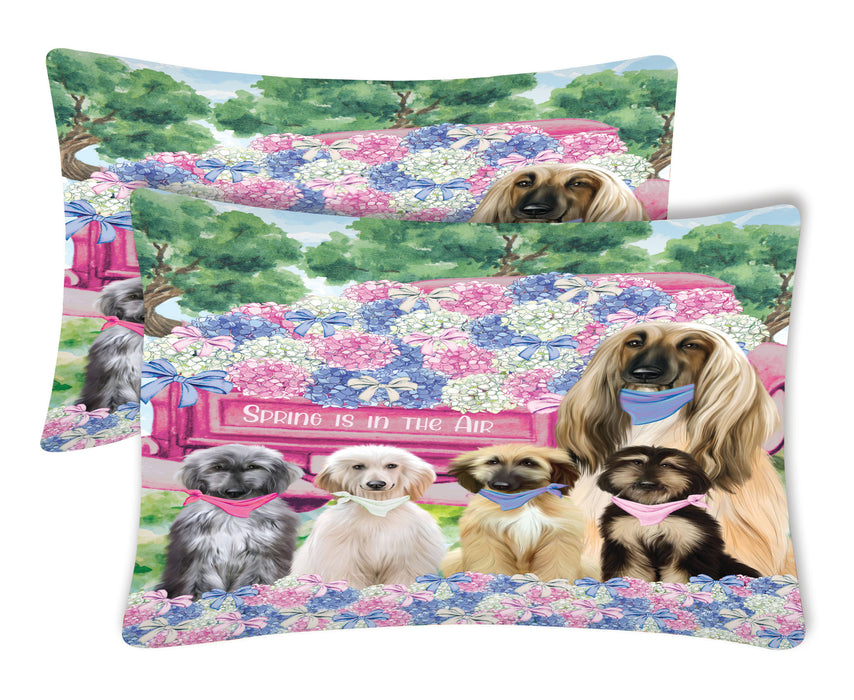 Afghan Hound Pillow Case with a Variety of Designs, Custom, Personalized, Super Soft Pillowcases Set of 2, Dog and Pet Lovers Gifts