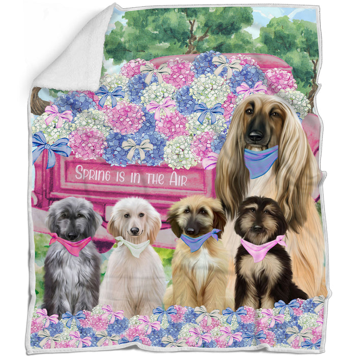 Afghan Hound Bed Blanket, Explore a Variety of Designs, Personalized, Throw Sherpa, Fleece and Woven, Custom, Soft and Cozy, Dog Gift for Pet Lovers