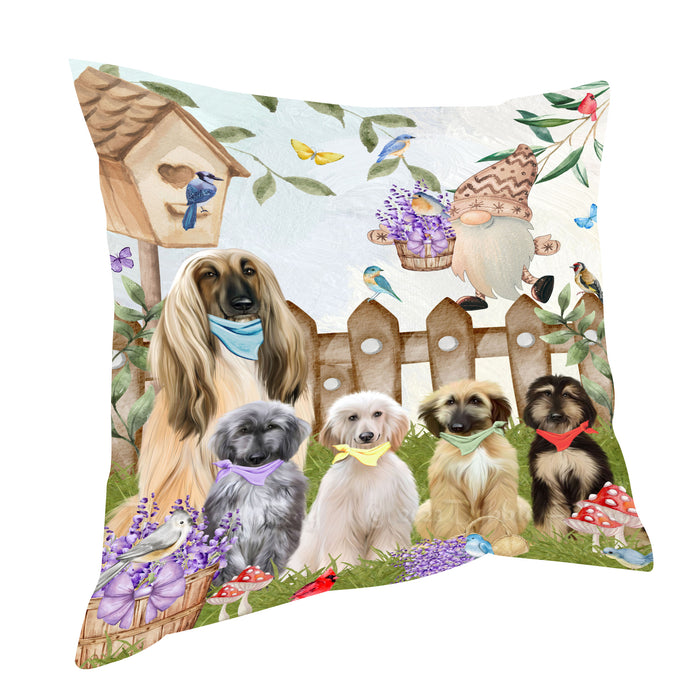 Afghan Hound Throw Pillow: Explore a Variety of Designs, Custom, Cushion Pillows for Sofa Couch Bed, Personalized, Dog Lover's Gifts