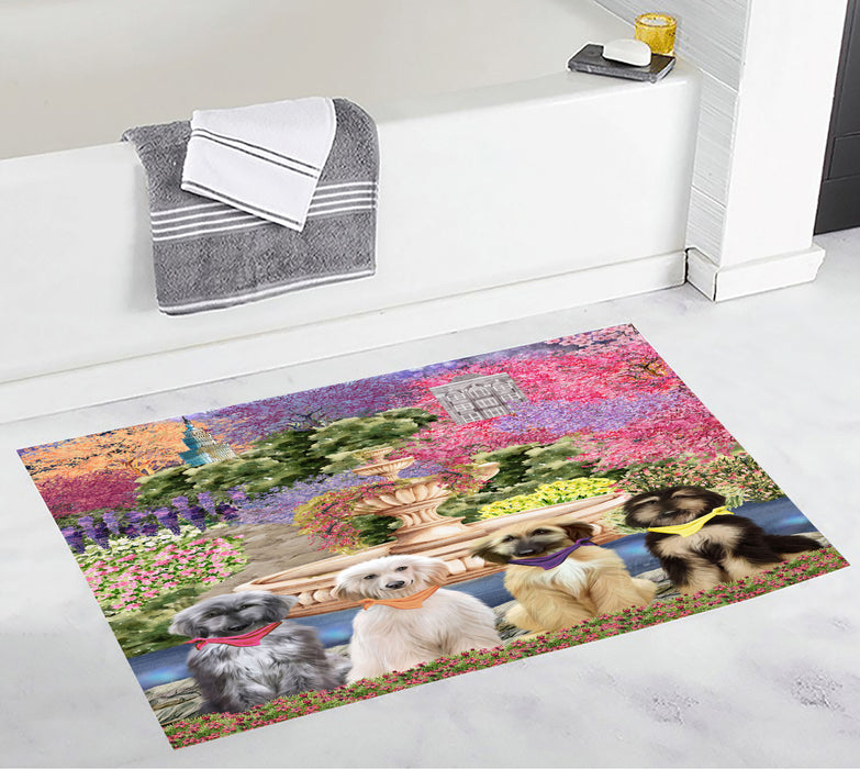 Afghan Hound Custom Bath Mat, Explore a Variety of Personalized Designs, Anti-Slip Bathroom Pet Rug Mats, Dog Lover's Gifts