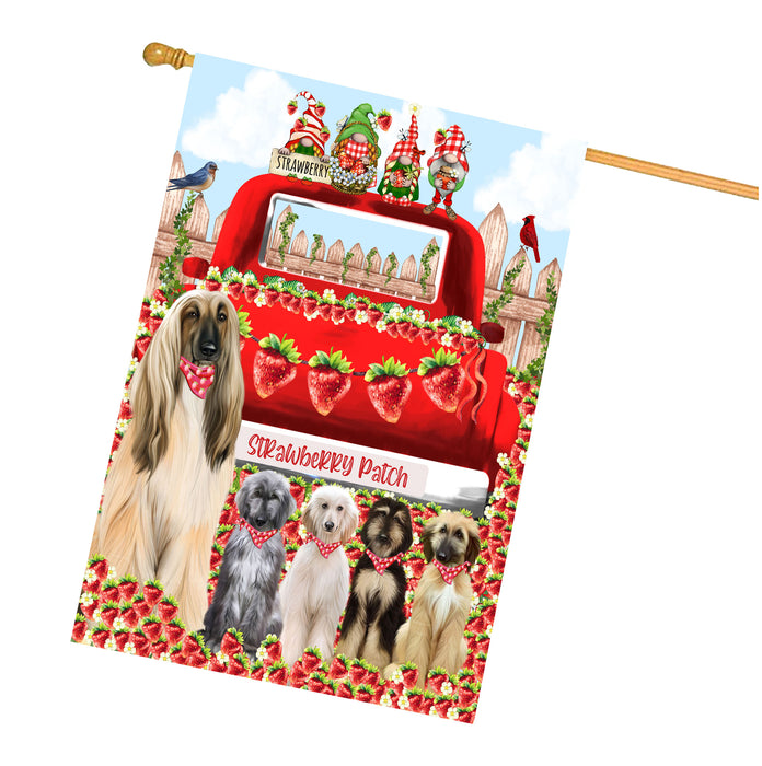 Afghan Hound Dogs House Flag: Explore a Variety of Custom Designs, Double-Sided, Personalized, Weather Resistant, Home Outside Yard Decor, Dog Gift for Pet Lovers