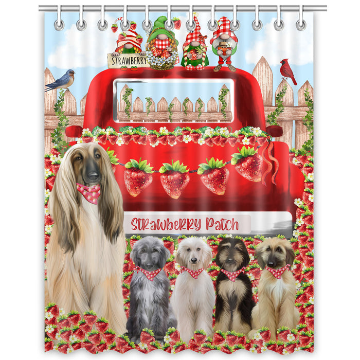 Afghan Hound Shower Curtain: Explore a Variety of Designs, Halloween Bathtub Curtains for Bathroom with Hooks, Personalized, Custom, Gift for Pet and Dog Lovers