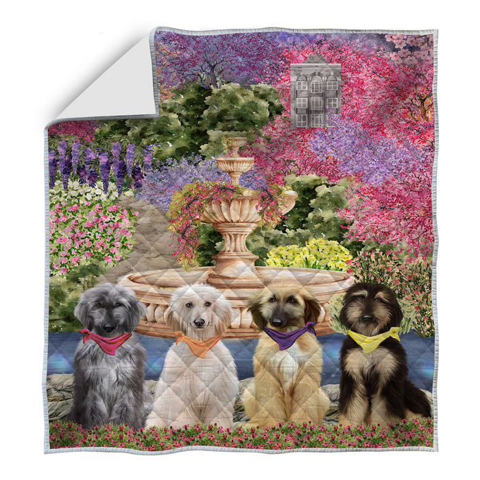 Afghan Hound Quilt: Explore a Variety of Personalized Designs, Custom, Bedding Coverlet Quilted, Pet and Dog Lovers Gift