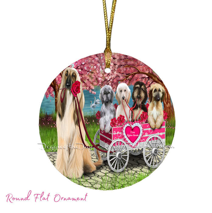 Mother's Day Gift Basket Afghan Hound Dogs Blanket, Pillow, Coasters, Magnet, Coffee Mug and Ornament