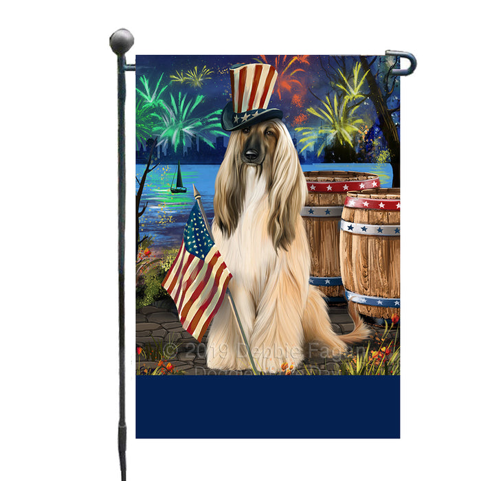 Personalized 4th of July Firework Afghan Hound Dog Custom Garden Flags GFLG-DOTD-A57711