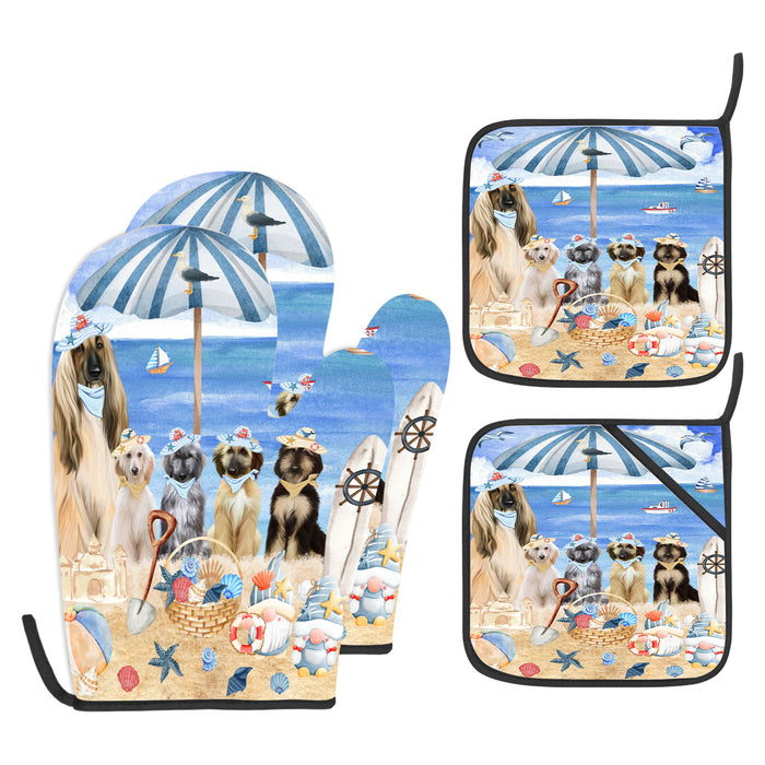Afghan Hound Oven Mitts and Pot Holder: Explore a Variety of Designs, Potholders with Kitchen Gloves for Cooking, Custom, Personalized, Gifts for Pet & Dog Lover