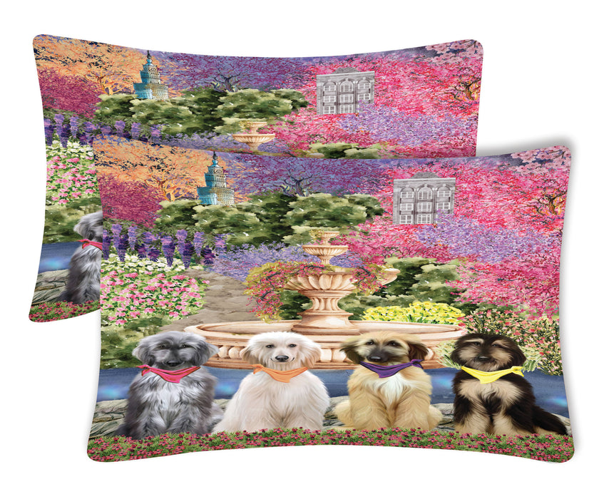 Afghan Hound Pillow Case with a Variety of Designs, Custom, Personalized, Super Soft Pillowcases Set of 2, Dog and Pet Lovers Gifts