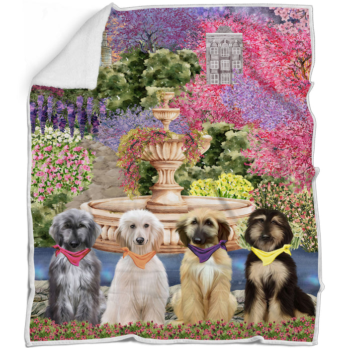 Afghan Hound Blanket: Explore a Variety of Designs, Cozy Sherpa, Fleece and Woven, Custom, Personalized, Gift for Dog and Pet Lovers