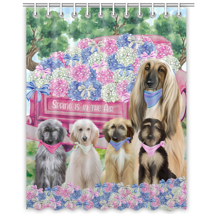 Afghan Hound Shower Curtain: Explore a Variety of Designs, Halloween Bathtub Curtains for Bathroom with Hooks, Personalized, Custom, Gift for Pet and Dog Lovers