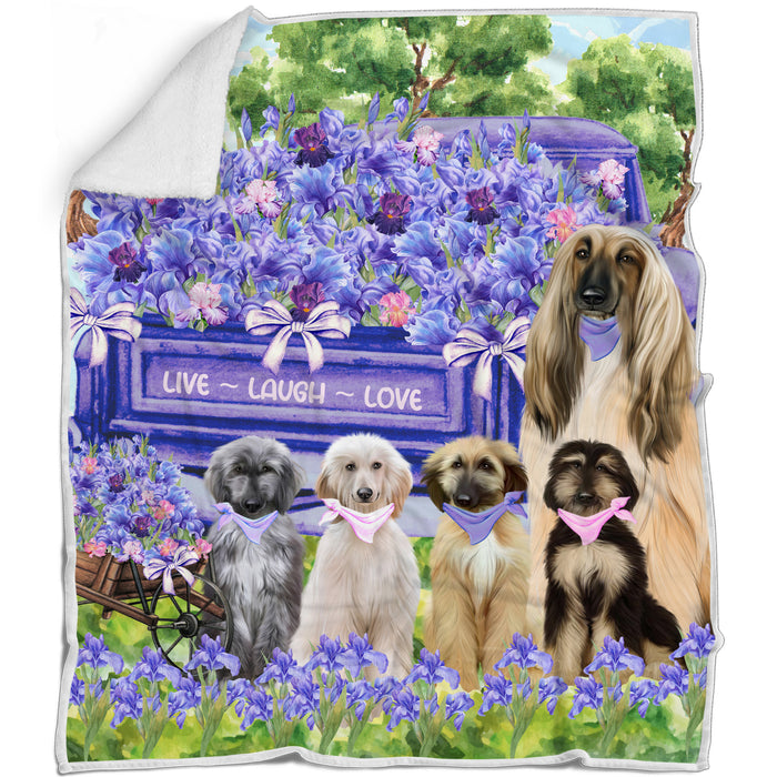 Afghan Hound Blanket: Explore a Variety of Designs, Custom, Personalized, Cozy Sherpa, Fleece and Woven, Dog Gift for Pet Lovers