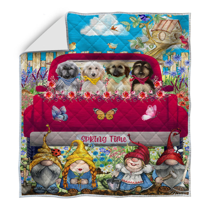 Afghan Hound Bedspread Quilt, Bedding Coverlet Quilted, Explore a Variety of Designs, Personalized, Custom, Dog Gift for Pet Lovers