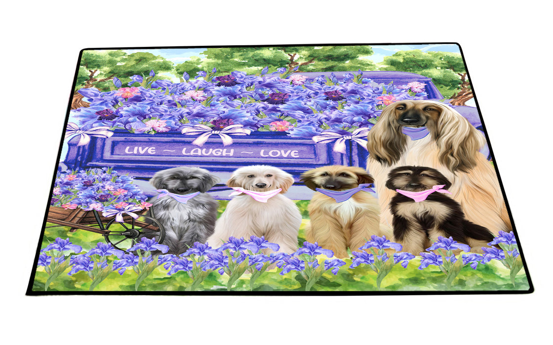 Afghan Hound Floor Mat: Explore a Variety of Designs, Anti-Slip Doormat for Indoor and Outdoor Welcome Mats, Personalized, Custom, Pet and Dog Lovers Gift