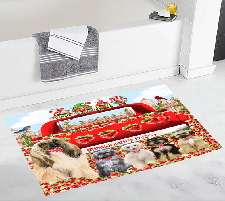 Afghan Hound Personalized Bath Mat, Explore a Variety of Custom Designs, Anti-Slip Bathroom Rug Mats, Pet and Dog Lovers Gift