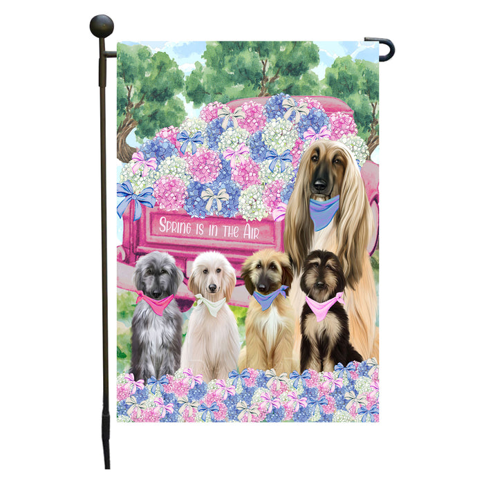 Afghan Hound Dogs Garden Flag: Explore a Variety of Personalized Designs, Double-Sided, Weather Resistant, Custom, Outdoor Garden Yard Decor for Dog and Pet Lovers