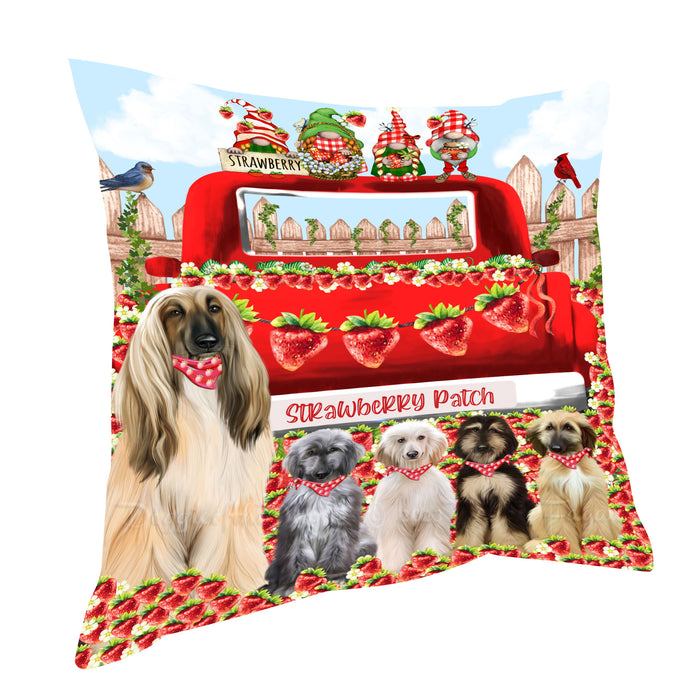 Afghan Hound Pillow: Explore a Variety of Designs, Custom, Personalized, Pet Cushion for Sofa Couch Bed, Halloween Gift for Dog Lovers