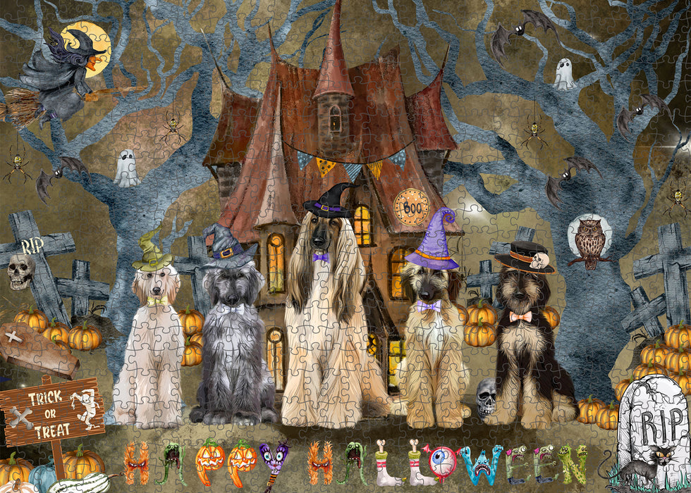 Afghan Hound Jigsaw Puzzle: Explore a Variety of Designs, Interlocking Halloween Puzzles for Adult, Custom, Personalized, Pet Gift for Dog Lovers