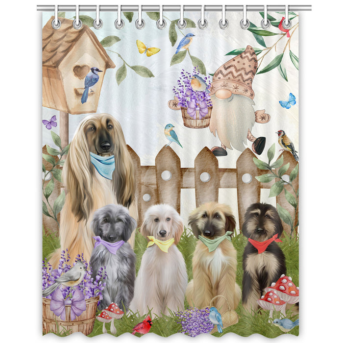 Afghan Hound Shower Curtain: Explore a Variety of Designs, Bathtub Curtains for Bathroom Decor with Hooks, Custom, Personalized, Dog Gift for Pet Lovers