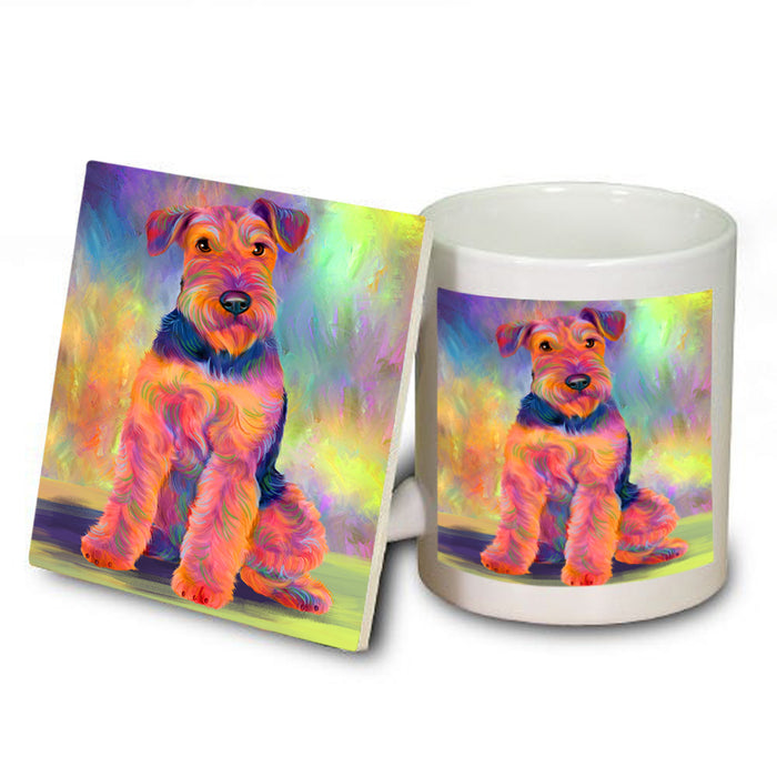 Paradise Wave Airdale Terrier Dog Mug and Coaster Set MUC56046