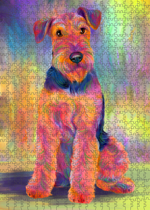 Paradise Wave Airedale Terrier Dog Puzzle with Photo Tin PUZL92420